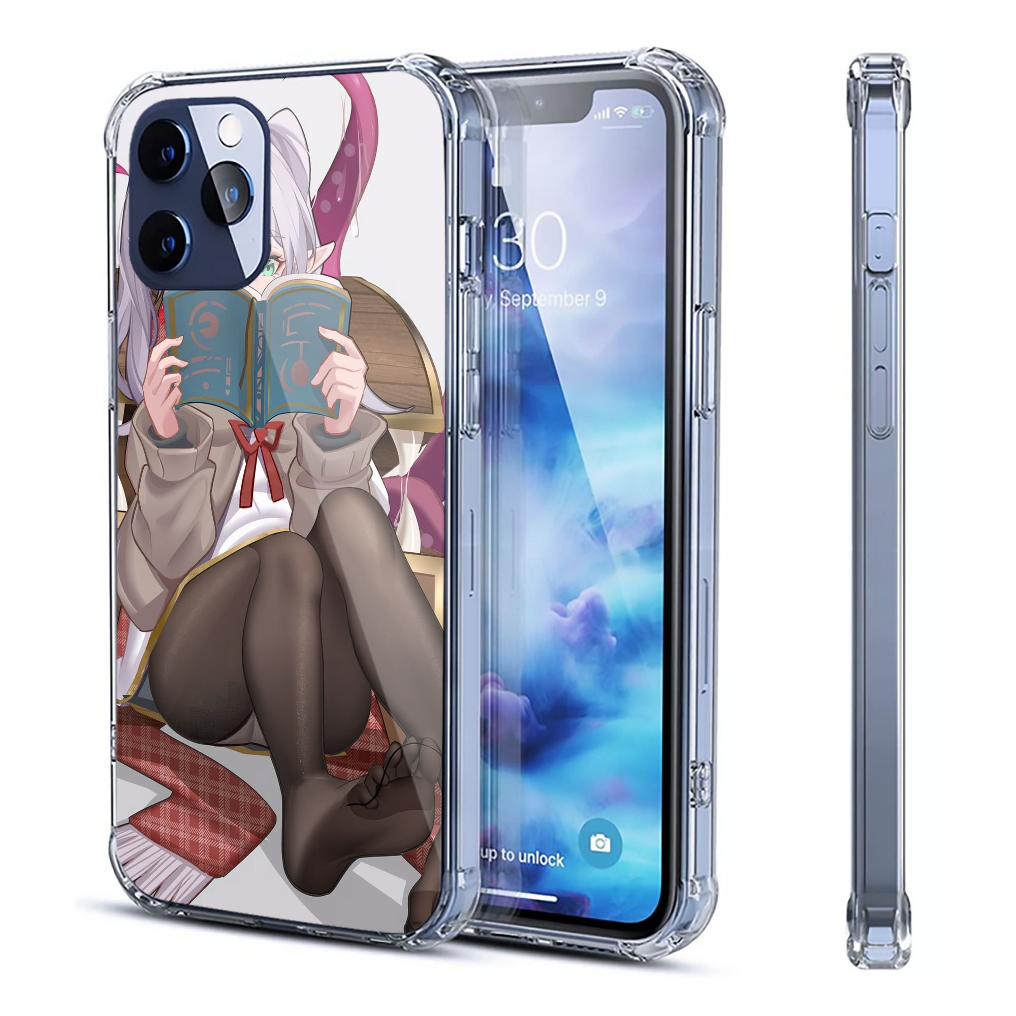 （画像用） 葬送のフリーレン Frieren 【iPhone 12シリーズ対応】透明スマホケース（クリアソフトケース）